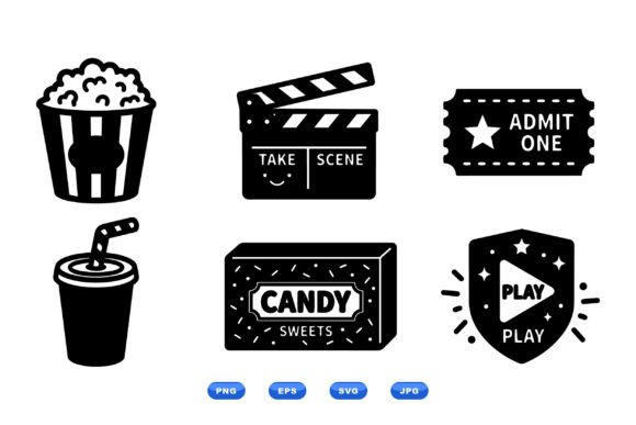 Download Cinema Snack Icon Set - Icon set Collection